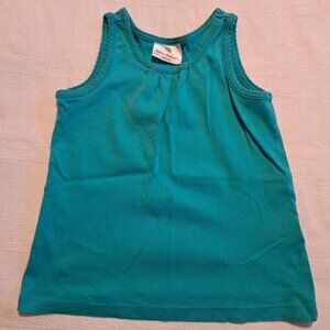 Hanna Andersson girls size 5 teal tank top, VGUC